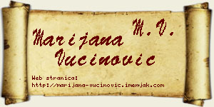 Marijana Vučinović vizit kartica